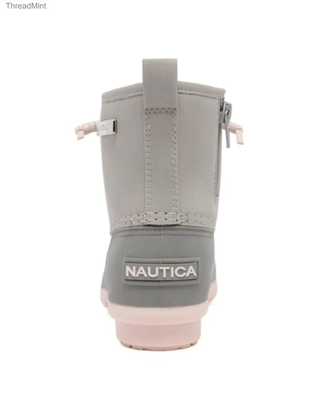 Girls Waterproof Insulated Snow Boots Mid-Calf Round Toe Side Zip